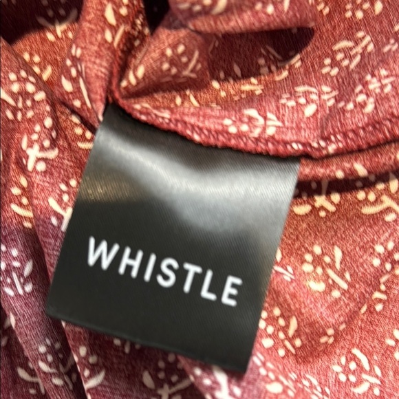 Whistles Red and White Sleeve Blouse with Tie Front Size 14 NWT - Picture 7 of 8